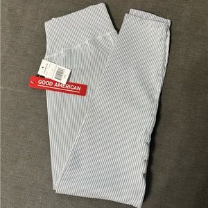 Good American Womens Seamless Chunky Rib Active Leggings White001 Size 4/5 L/XL